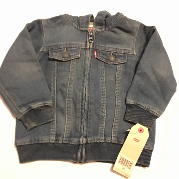 Levi’s baby denim hoodie jacket NWT - Picture 1 of 6